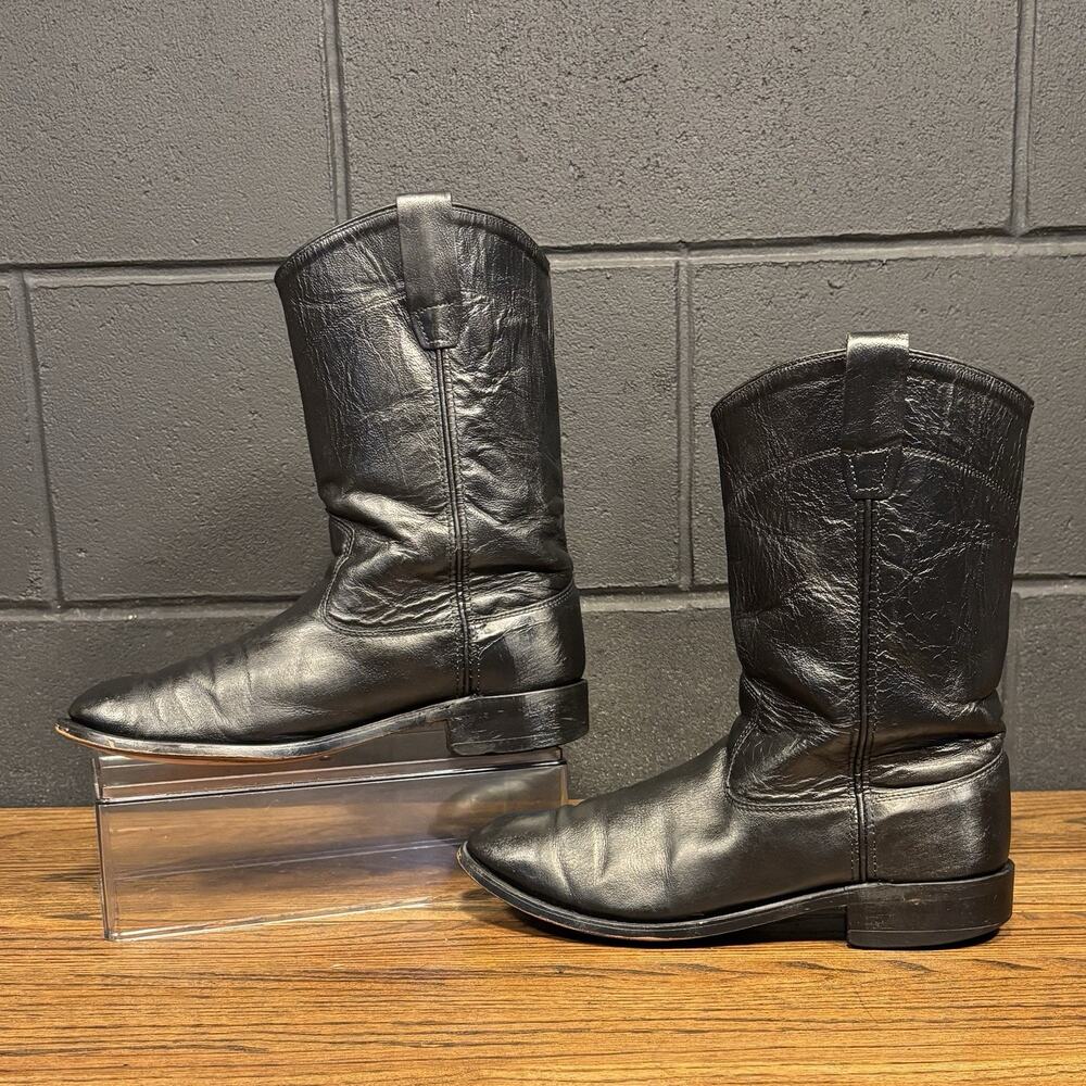 Old West Cry 4110 G Black Leather Western Boots Women’s 7.5 Men’s 6